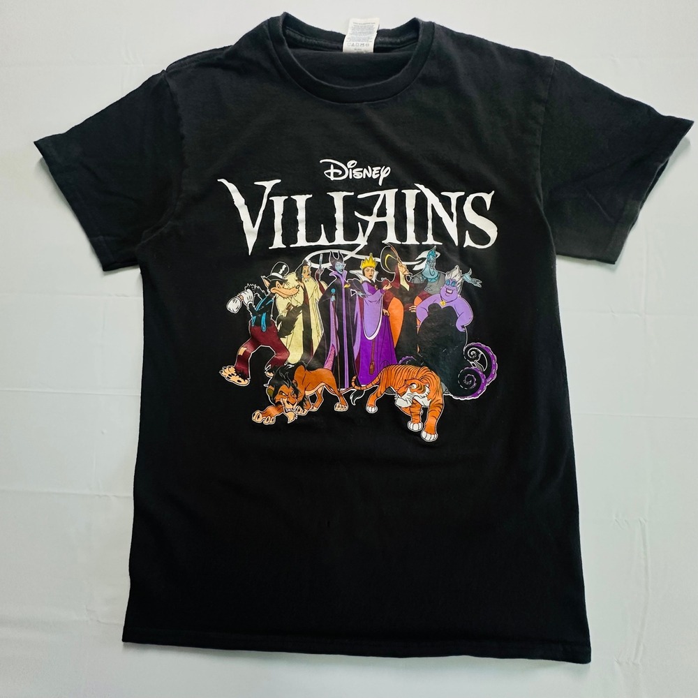 Disney Villains Graphic T-Shirt Black‎ Small Maleficent Ursula Scar Delta Pro